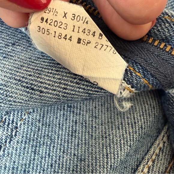 Vintage 80s 90s Lee Mom Jeans Womens 12 Blue Medium Wash High Rise Tapered Leg - Picture 10 of 11
